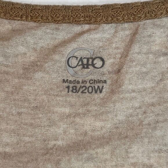 Cato Top Womens 18/20 Leopard Print Cold Shoulder Small Town Proud Casual Blouse - Picture 7 of 9